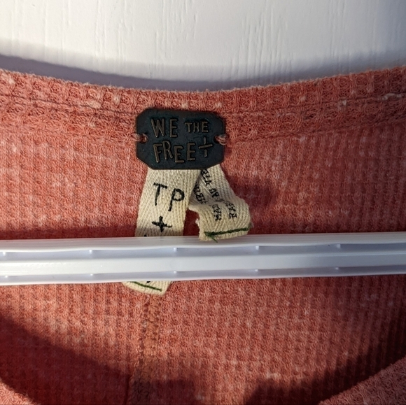 FREE People Red Battalion Thermal Henley XS @C5 - Picture 7 of 10
